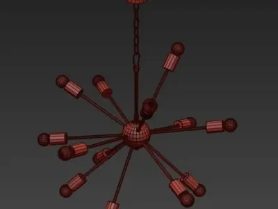 Sputnik Chandelier 60 12 3D model