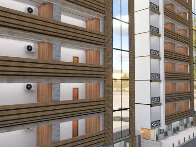 immeuble 8 etages 3D model