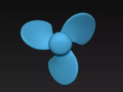 Blue Fan 3D print model