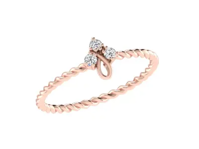Women Ring Render 3dm STL OBJ FBX  3D print model 4