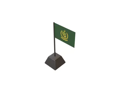 Flag of the Prime Minister of Pakistan Low-poly 3D model