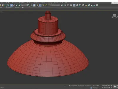 Staccato Adjustable Large Pendant Light Low-poly 3D model