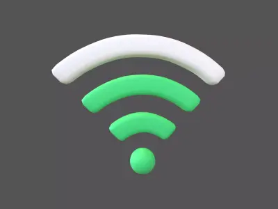 Wifi Symbol v3 021 Low-poly 3D model