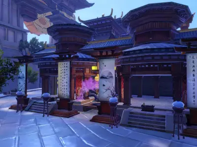 Ancient Sky City 01 Low-poly 3D model