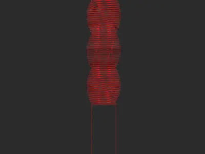 Parametric Spiral Tower Floor Lamp V1 Free low-poly 3D model