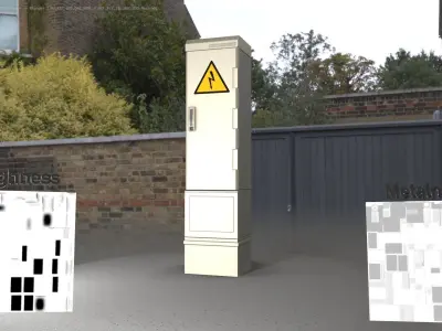 Electrical Distribution Cabinet 59 Low-poly 3D model