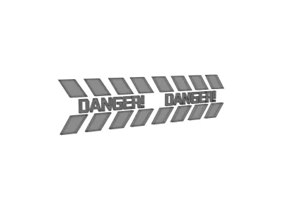 Cyberpunk Future Danger Sign v1 024 Low-poly 3D model