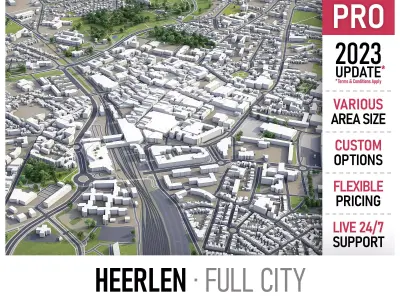 Heerlen  Low-poly 3D model