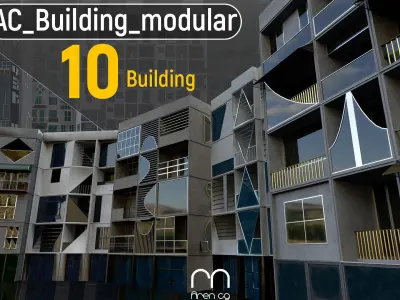 ac building modular Ue  unity 3D model