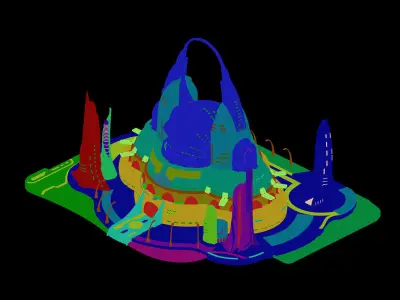 Spacecraft - Terrain Reconstruction Institute 02 3D model