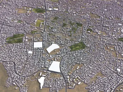 Sanaa - 3D City Model Low-poly 3D model