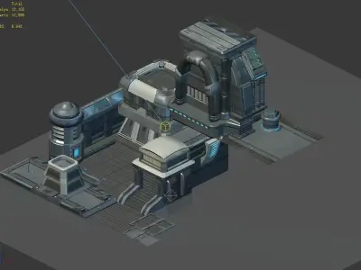 Machinery factory - construction 3D model