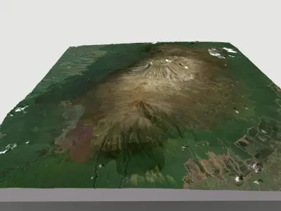 Volcano Kilimanjaro Tanzania Africa 3D model