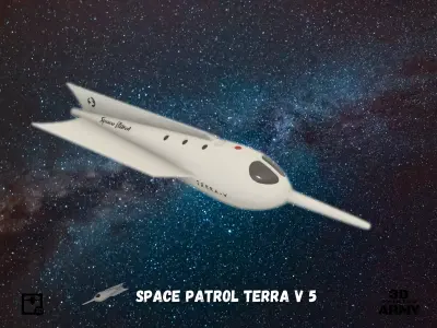 Space patrol - TERRA V 5 spaceship 3D print model