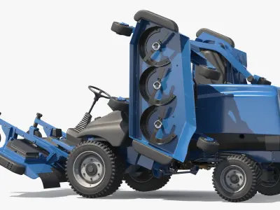  Large Area Lawn Mower Folded Configuration Blue 