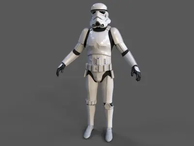 Stormtrooper - Game Ready Low-poly 3D model