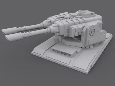 Laser Turret Low-poly 3D model