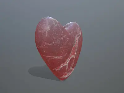 Broken Heart 10 Low-poly 3D model