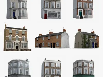  Realistic London City House Collection 