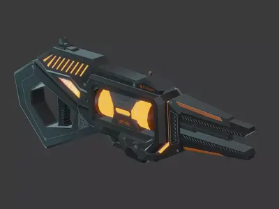 Sci-Fi Energy Weapon Low-poly 3D model