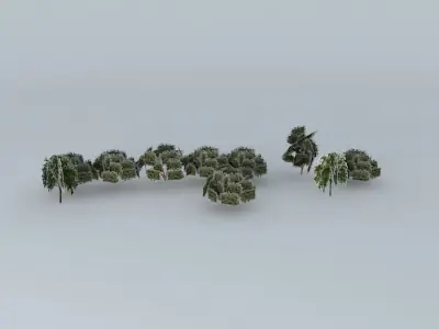 Trees street sao paulo Free 3D model