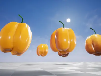 Stylized PBR Chile Peron Chile Manzano JFG Free low-poly 3D model