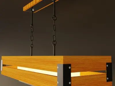 Loft style lamp 3D model