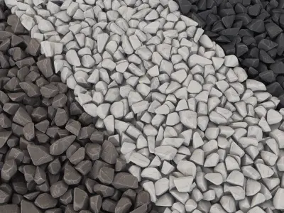 Rock brown white black stone n1 3D model