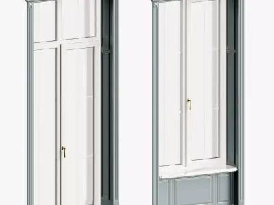 Classic style windows framing 3D model