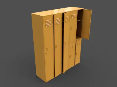 PBR School Gym Locker 07 - Multi color Pack