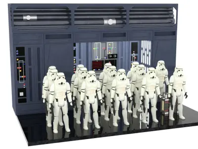 Set 1d - Death Star Alcove 1 1-6 scale Hottoys  3D Model Pack