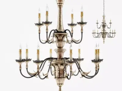 Currey and Company - Adara Chandelier Lighting 3D model