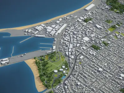 Dunedin  Low-poly 3D model