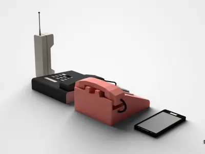 Lowpoly Phones Pack Low-poly 3D model