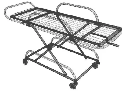 Hospital Furniture Stretcher 3D model