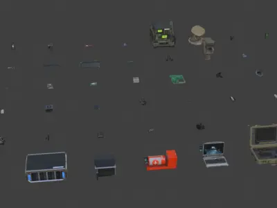 SciFiElectronicsModelPack Low-poly 3D model