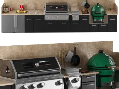 TREX outdoor kitchen 3D model