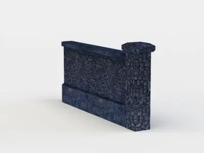 Masonry wall Low-poly 3D model