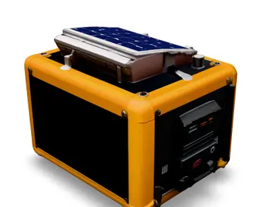 Portable Solar Generator 3D Model Low-poly 3D model