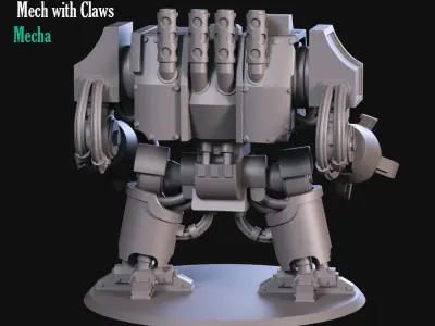 Heavy Mecha with claws 3D print model