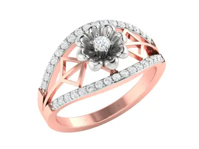 Women Ring  Render 3dm STL OBJ FBX Details 3D print model 227