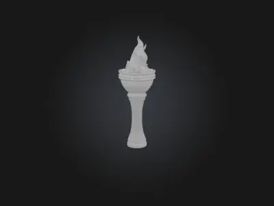 Realistic Torch Model Low-poly 3D model