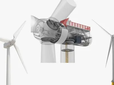  Wind Turbines and Wind Turbine Inside Collection 