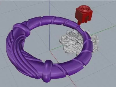 Earrings in the form of a horseshoe on the door Model 1940 3D print model