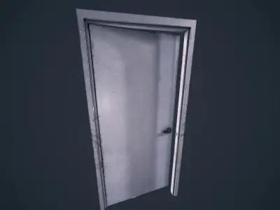 Door Wood M2 HDRP Low-poly 3D model
