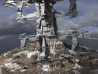 Alien Mining Base 2 3D model