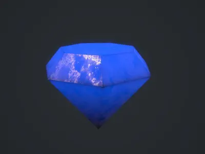 Diamond Ruby Low-poly 3D model