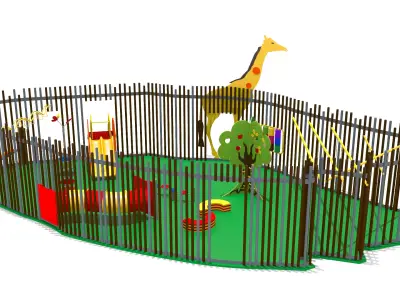 Garden Playground Low-poly 3D model
