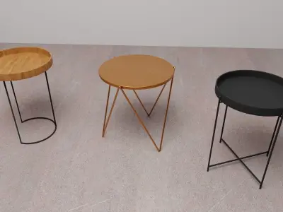 Furniture - 10 Side Tables Pack Free 3D model