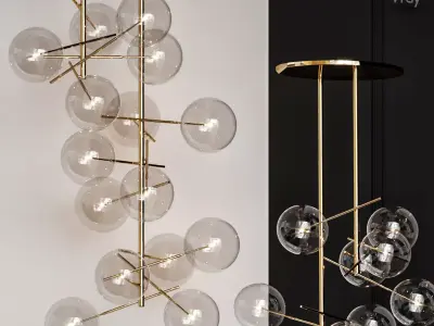 Gallotti Radice Bolle Pendant Light by Massimo Castagna 3D model